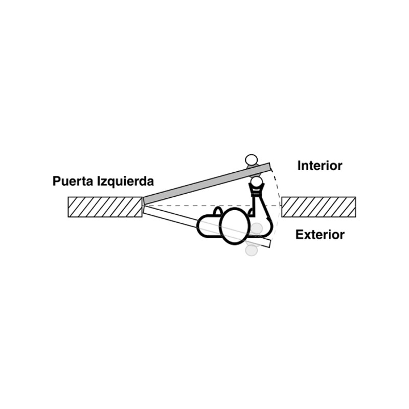 CERRADURA SOBREPONER BARRA X 900 EXTRA SEGURIDAD IZQUIERDA