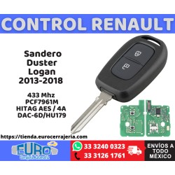 Renault Duster/ Trafic 2btn DAC-6D/HU179 (433Mhz) 2btn Llave remoto