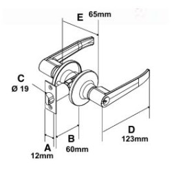 MANIJA TAMPICO TUBULAR RECAMARA NIQUEL SATINADO