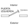 Cerradura Sobreponer Clásica Izquierda Níquel Satinado