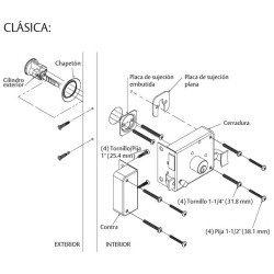 Cerradura Sobreponer 715 CL (Clásica) Derecha