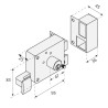 Cerradura Sobreponer 715 CL (Clásica) Derecha