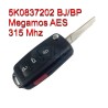 VW Jetta Passat Llave proximidad NBGFS93N 315Mhz Megamos AES