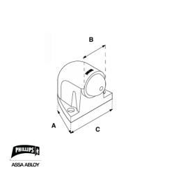 TOPE DE PUERTA 56 LATON ANTIGUO